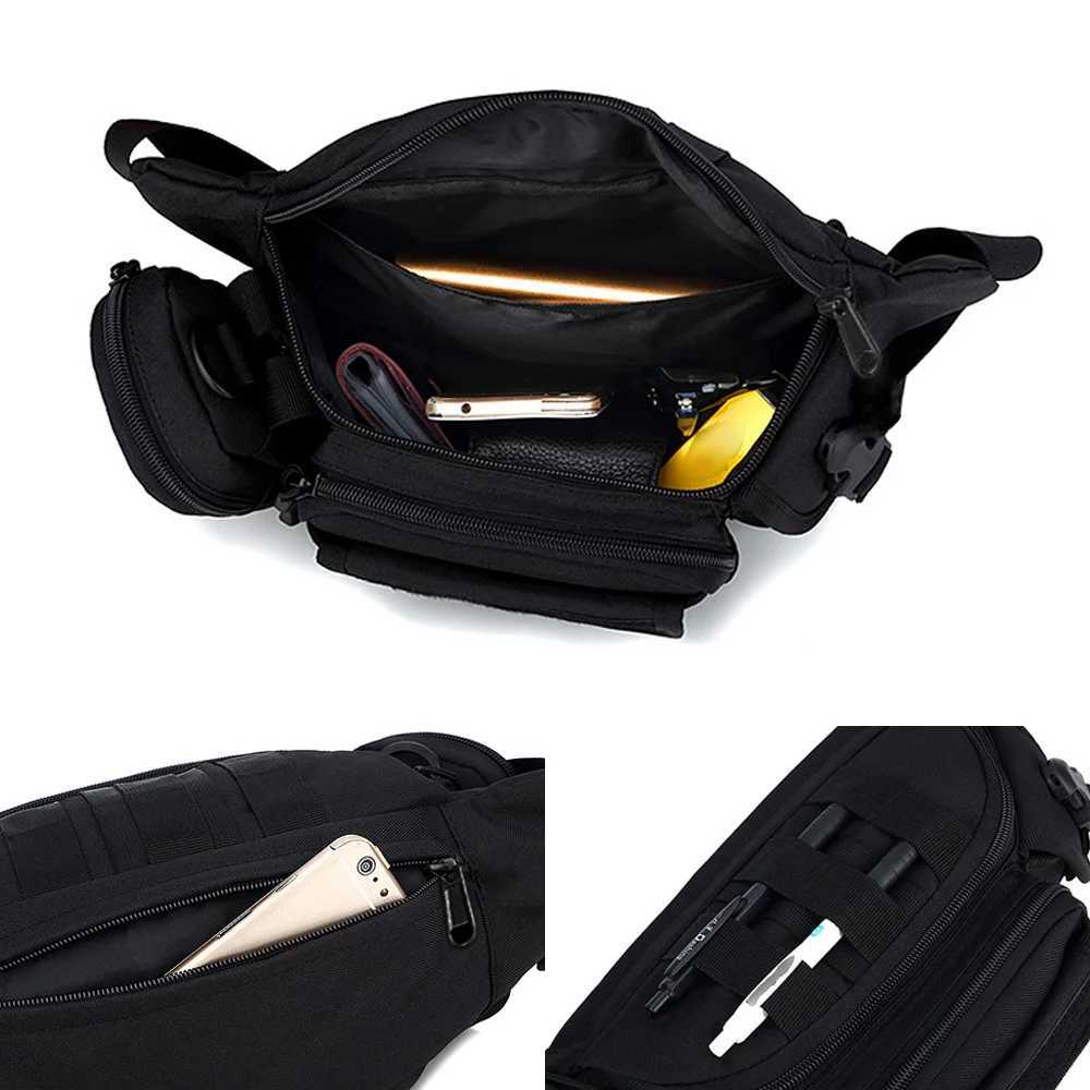 Men Waist Fanny Pack Hip Bum Belt Bags Military Assault Nylon Sports Climb Travel Hiking Male Combination Sling Chest BagT251128