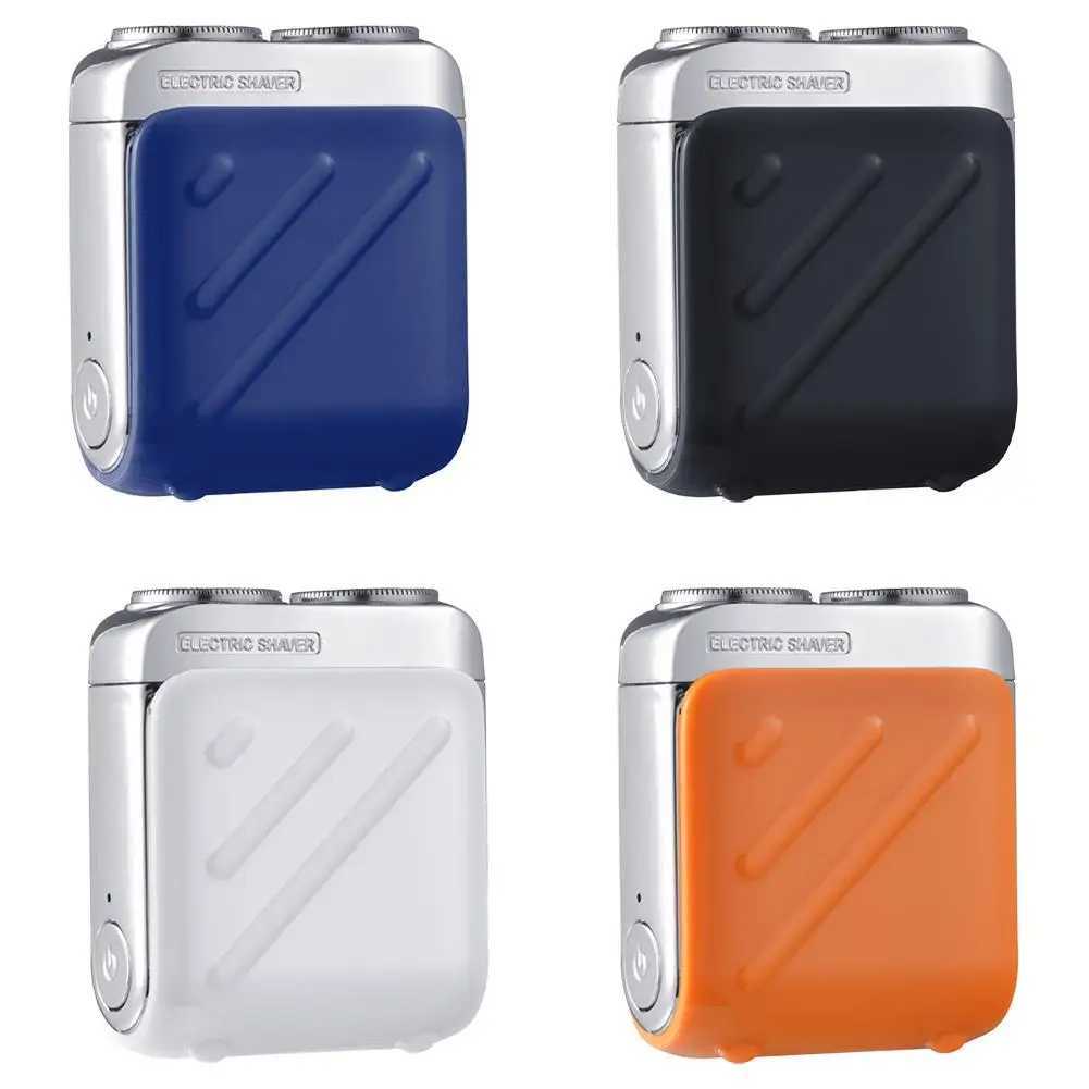 Portable Rotary Dual Head Electric Shaver Travel Mini Shaver Type-C Charging Waterproof Pocket Razors Mens Gift C251128