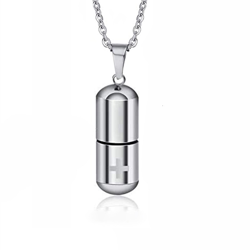 Xinghe hot selling titanium steel pill capsule detachable fragrant water bottle bone ash box pendant jewelry