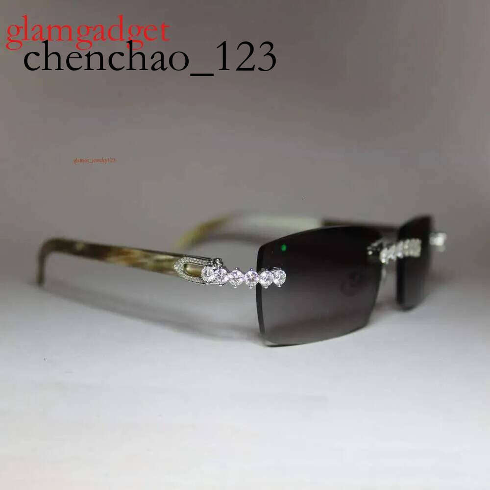 2024 Custom Pass Tester VVS Moissanite Iced Out Dia Letter Lens Colored Glasses Eyewear Sunglasses Jewelry For Men Women