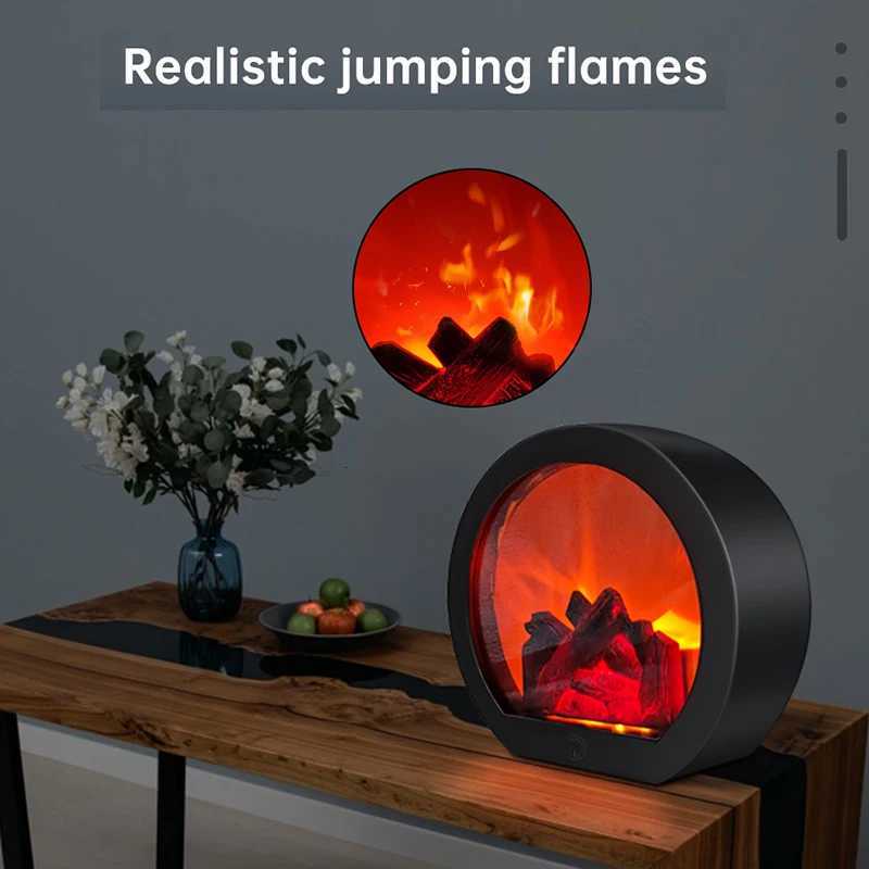 Fireplace Decorative Lantern Night Light For Party Christmas Holiday LED Simulation Log Flame Effect Home Gift Decor Lighting M251128