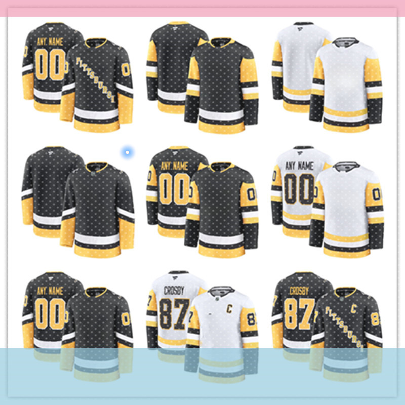 custom Sidney Crosby Pittsburgh Penguin Hockey Jersey Kris Letang Anthony Beauvillier Drew OConnors Blake Lizotte Jesse Puljujarvi Kevin Hayes Evgeni Malkin
