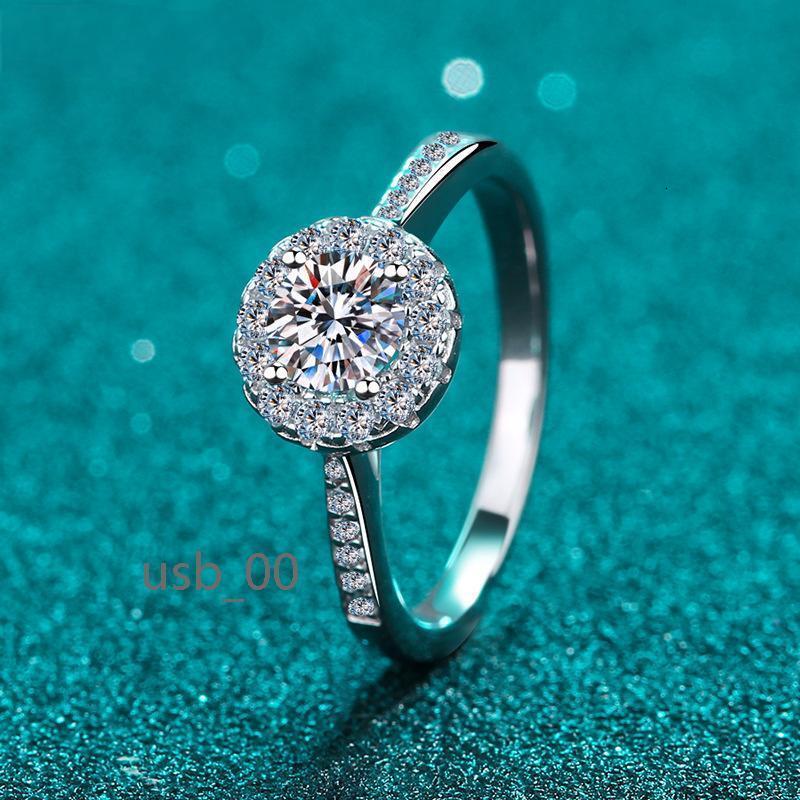 Best Selling Moissanite Diamond Man Ring Women Mens Custom Women Finger Promise 925 Silver Engagement Rings