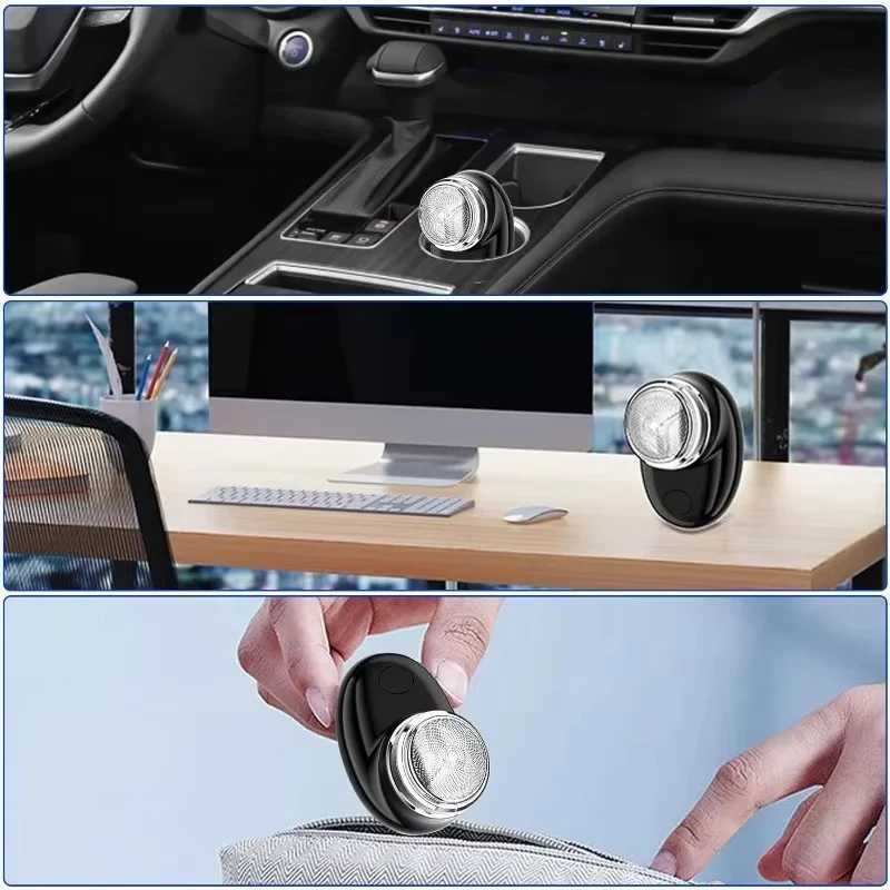 066 Electric Mens Shaver Mini Scraper Washable and Rechargeable Portable Facial Shaver for Car Outdoor Travel C251128