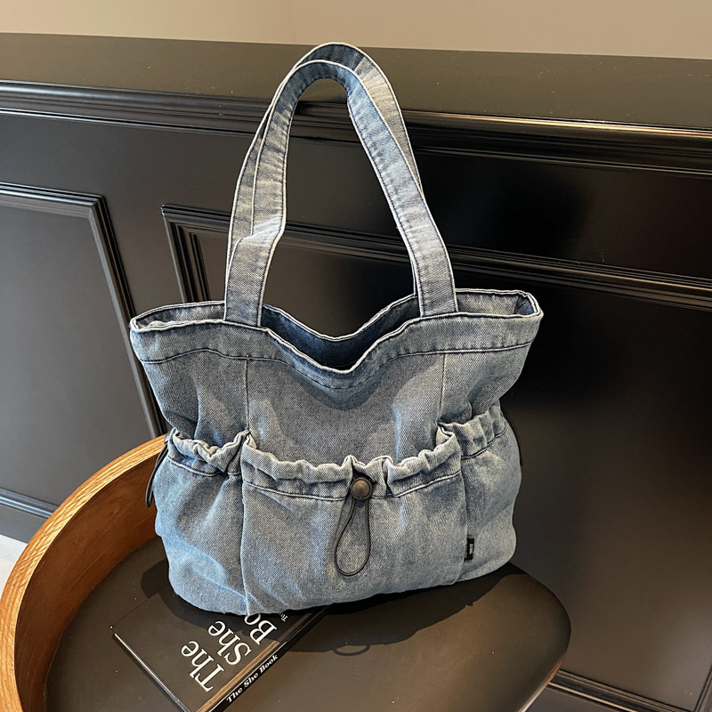 Fashionable Oversized Denim Hobo Bag 2025 - Women's Casual Crossbody Shoulder Bag with Adjustable Strap, Spacious Designer-style Purse (Free Ship