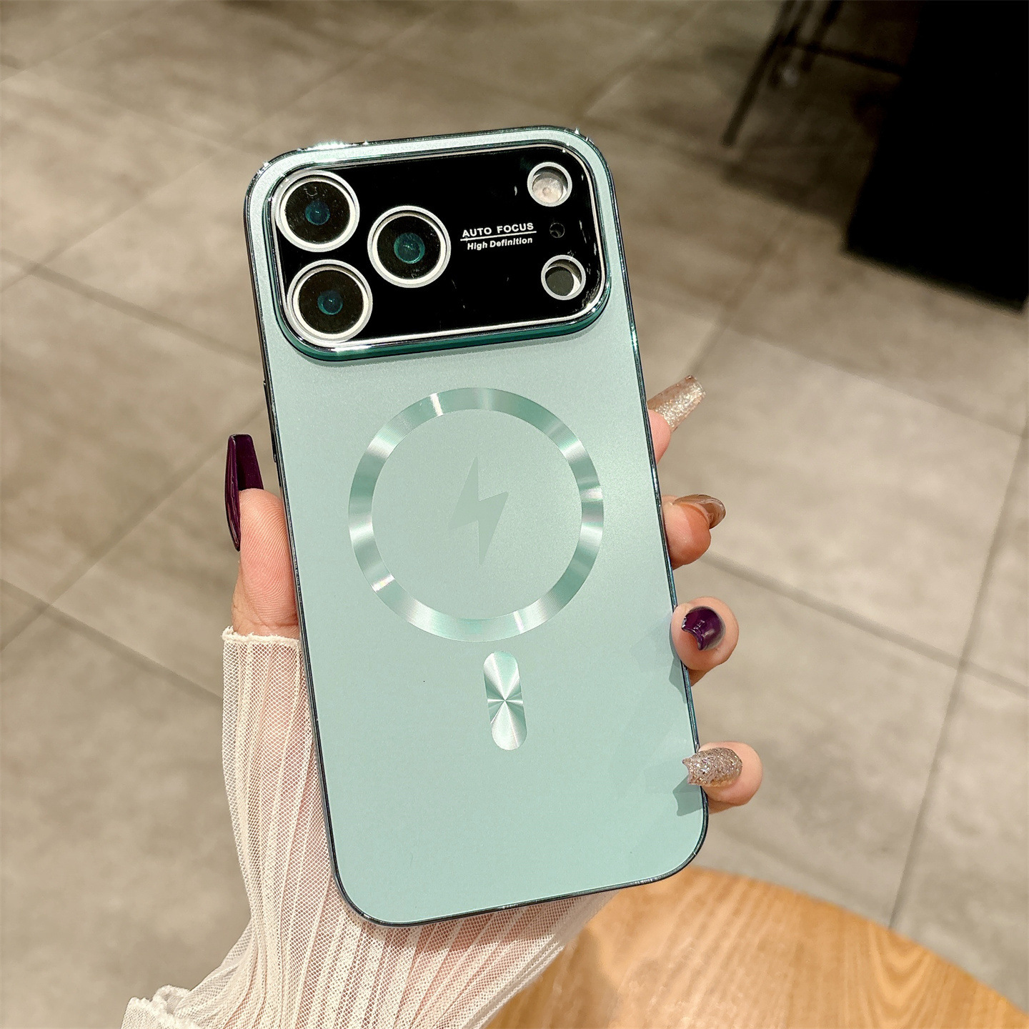 Electroplated Magnetic Phone Case iPhone 17 Pro Max Compatible with Apple 16/15 Full Coverage High-end Protective Case