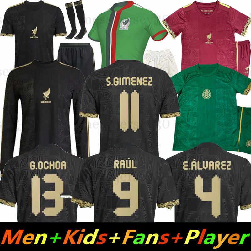 25 26 Mexico Gold Cup Soccer Jerseys 2025 2026 CHICHARITO GIMENEZ H.LOZANO HOME AWAY Football Shirt Mexique E. ALVAREZ A.VEGA RAUL Men Kids Kit uniform