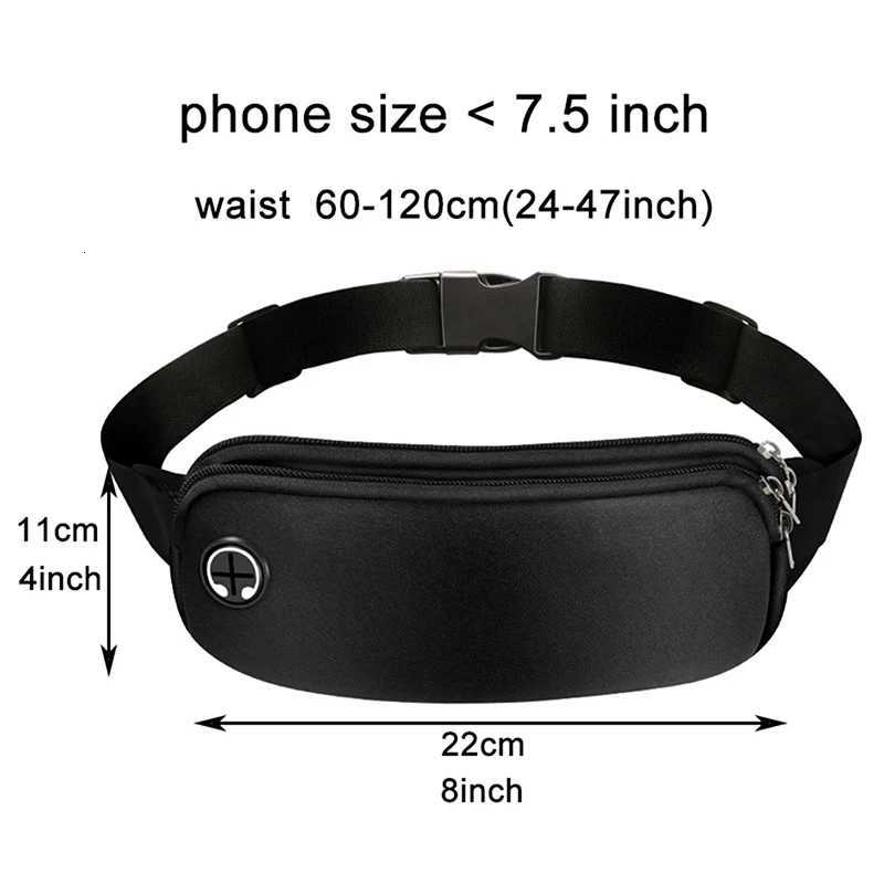 Running Waist Bag for Phone Lightweight Waterproof Adjustable Cycling Belt Pouch Reflective Strip Invisible Sports Fanny PackT251128