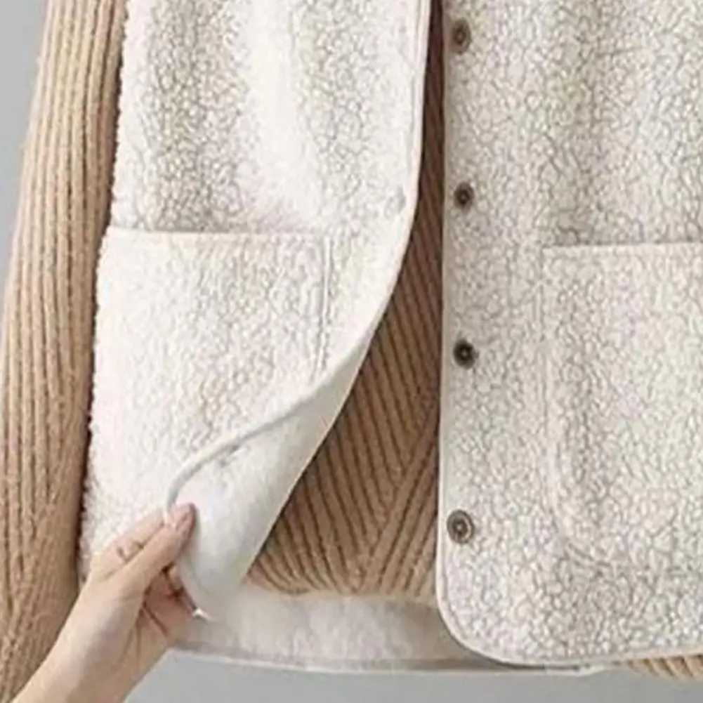 Womens Teddy Fleece Vest Autumn Thin Vest Sleeveless Coat Plain Plush Vests Short Jacket Loose Fleece Vest Women OutwearT251128