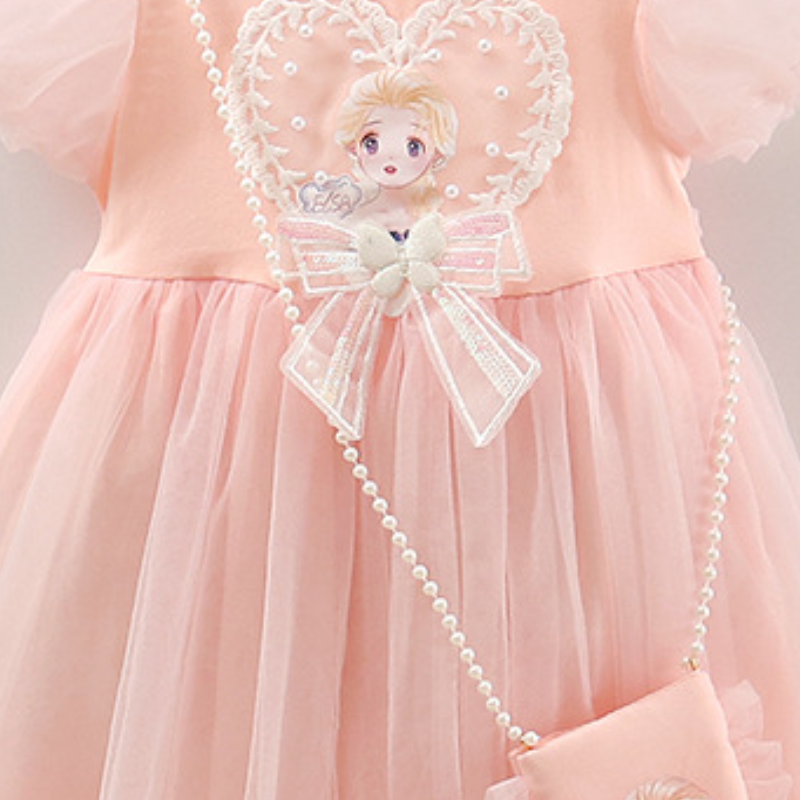 Disney birthday outfit dress princess dress beach dress children's designer clothing children's baby Elsa dress baby summer baby puffy dress