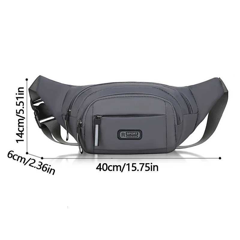 Brand new pure canvas mens multifunctional waist bag wear-resistant and waterproof sports and leisure waist bag anti-theft aT251128