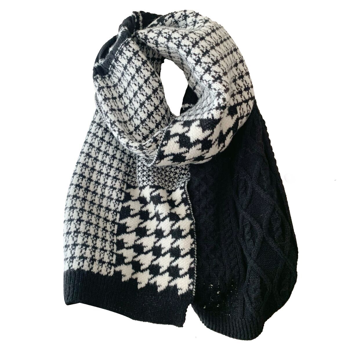 Knitted yarn scarf for women 2025 new winter warm and versatile Korean version student thick scarf