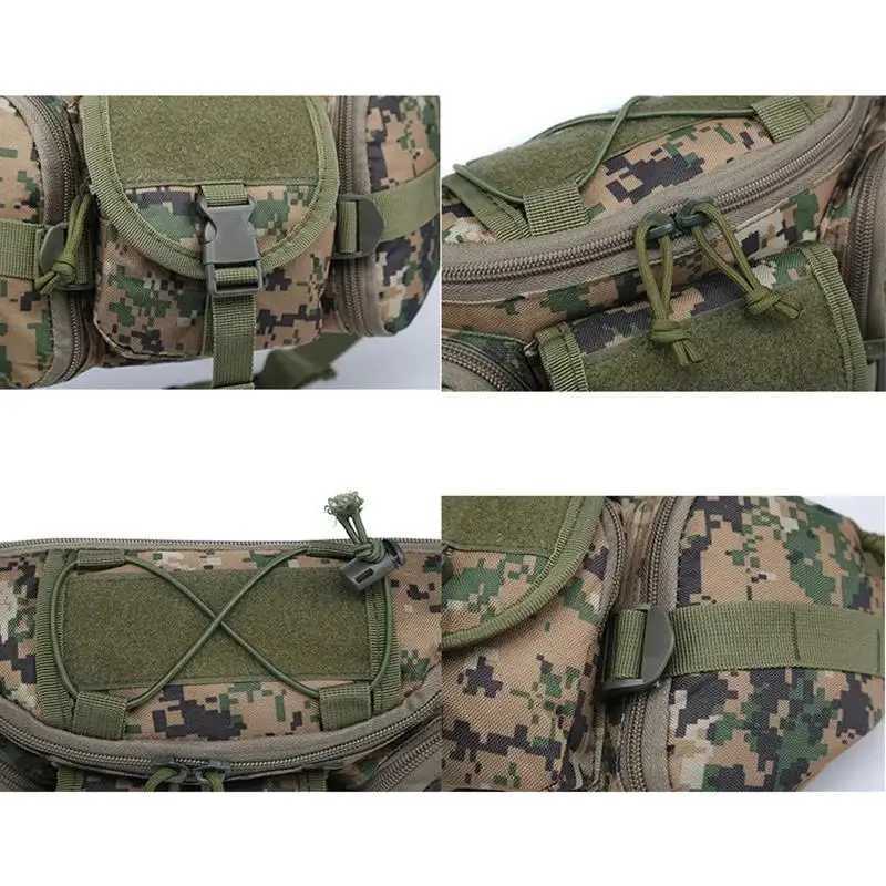 Outdoor Waist Bag Mens Waterproof Molle Camouflage Hunting Hiking Climbing Nylon Mobile Phone Belt Pack Combat BagsT251128