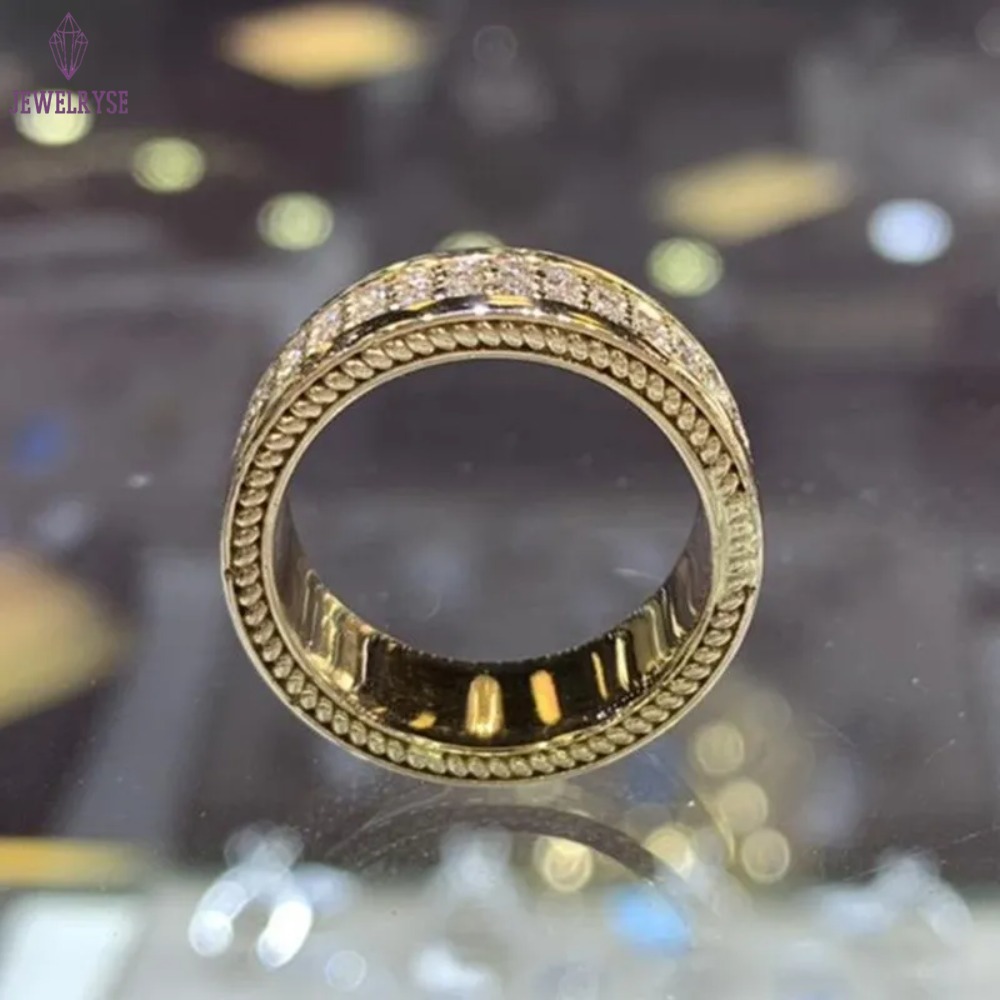 Choucong Brand Luxury Jewelry Wedding Rings 925 Sterling Silver Gold Fill Pave White Sapphire CZ Diamond Party Circle Women Engagement Band Ring for L