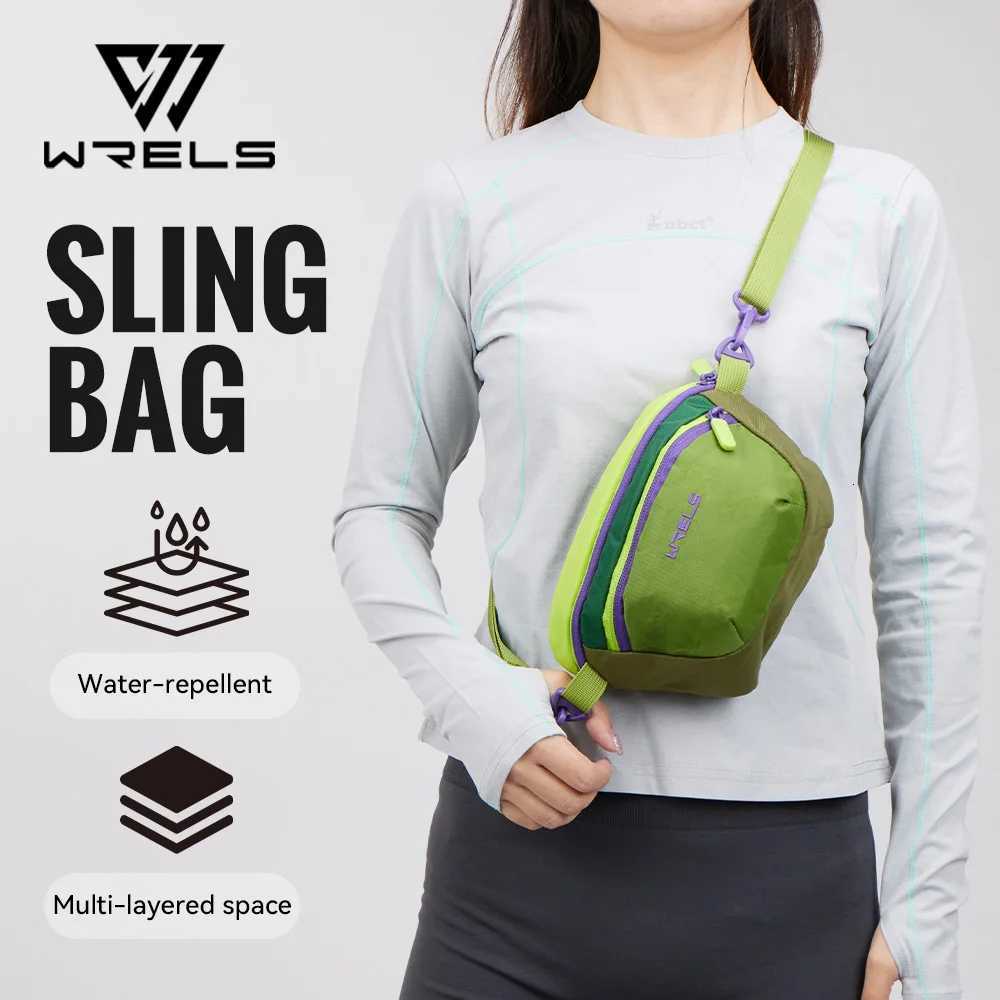 WRELS Casual Crossbody Bag Sports Travel Shoulder Bag Large Capacity Adjustable Fanny Pack Multi function Outdoor Hiking WalkingT251128