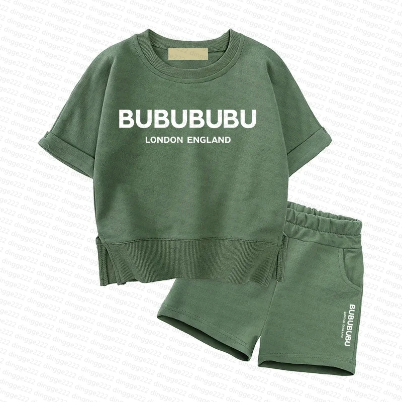 In stock Designer Kids Clothing Sets Luxury T-shirts Shorts Two Piece Set Children Outdoor Tracksuits Boys Girls Clothes Shirts Tops Tees Letter Print
