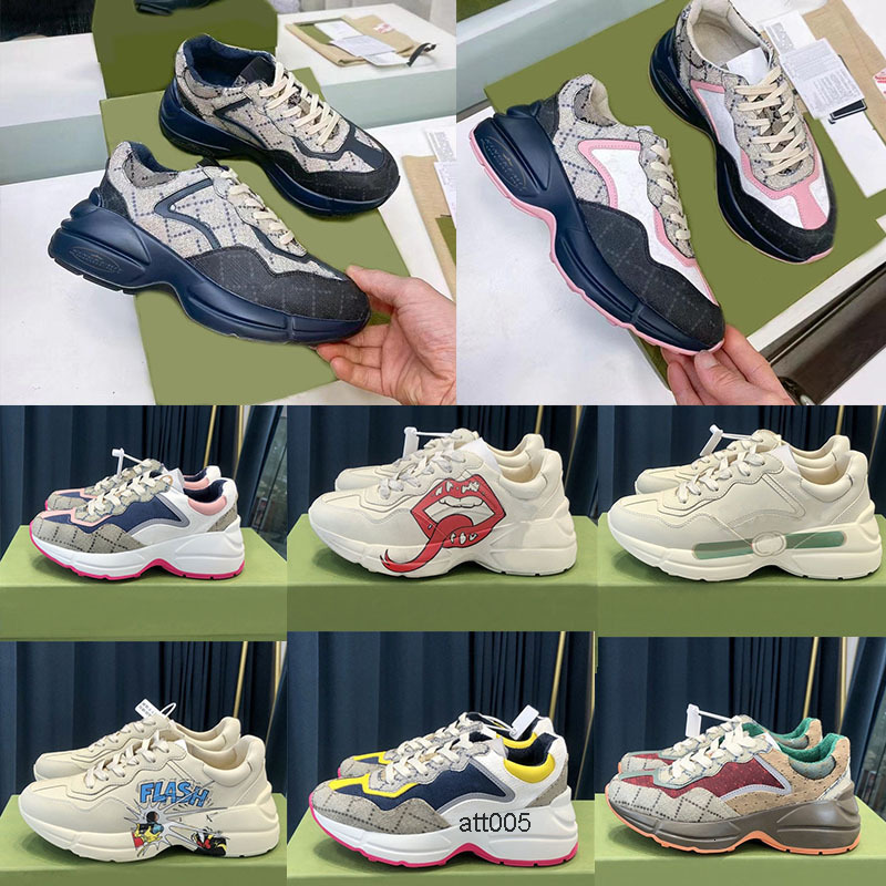 gg designer rhyton shoes beige men trainers vintage luxury chaussures ladies shoe fashion sneakers wave mouth sneaker with box txz4 gucciis guccishoe guccily 5 TGBZ