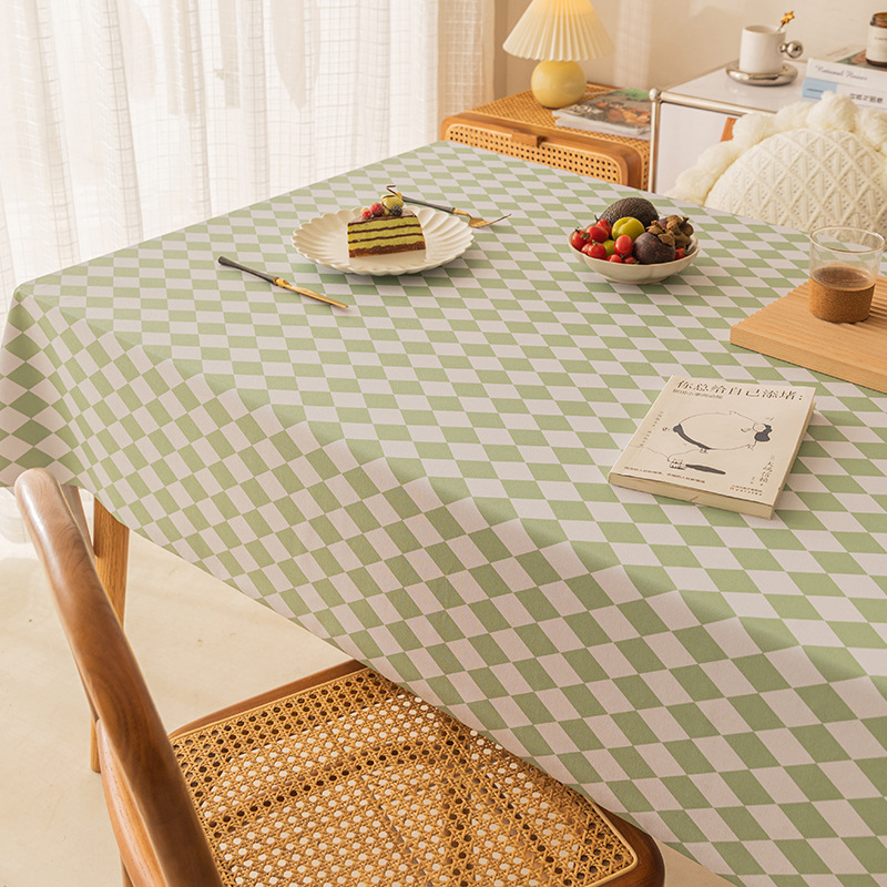 T0433 Tablecloth waterproof and oil-proof disposable coffee table tablecloth rectangular light luxury diamond tablecloth wholesale