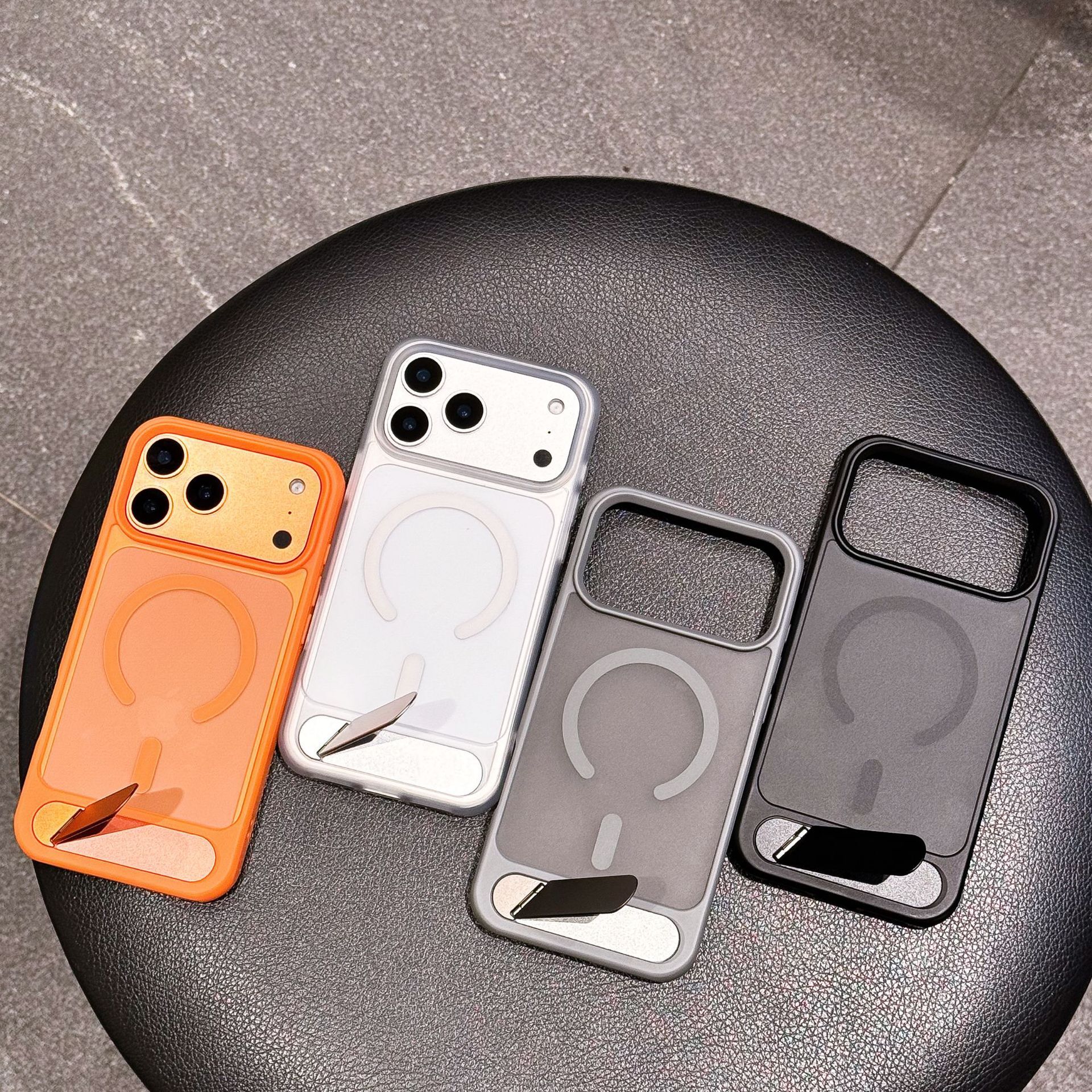 Slant Flip Stand Magnetic Phone Case Compatible iPhone 17 Pro Max Skin Feel Protective Cover iPhone 16/15