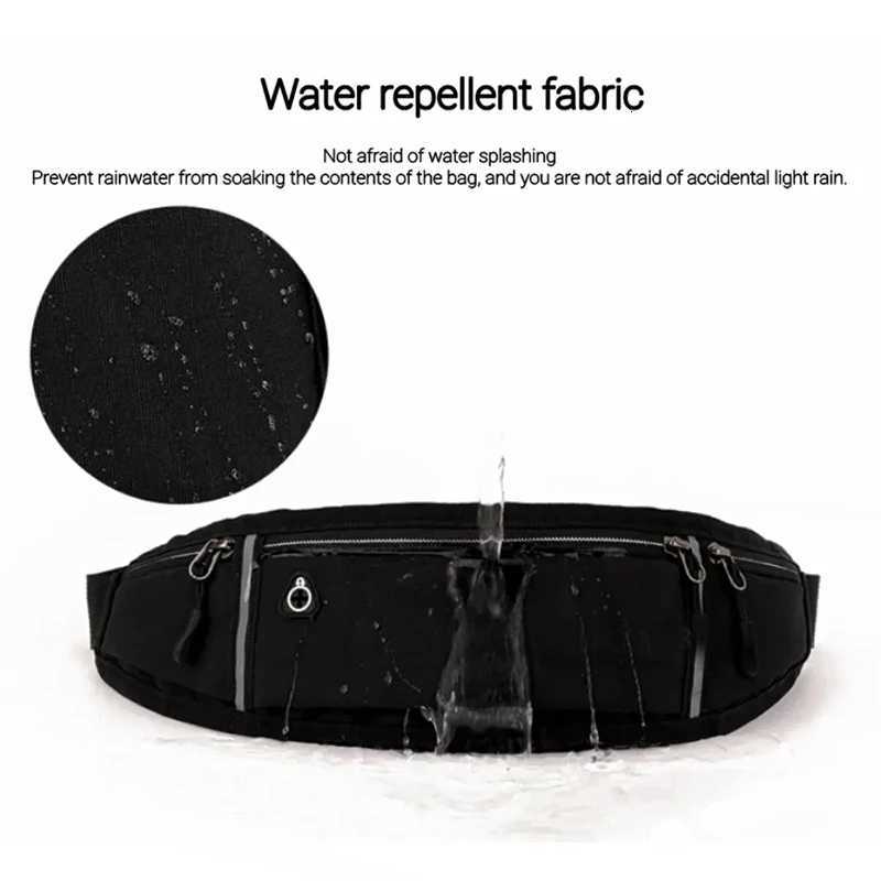 Outdoor Running Waist Bag for Women Waterproof and Close Fitting Invisible Belt Fitness Sports Anti Theft Mobile Waist BagT251128