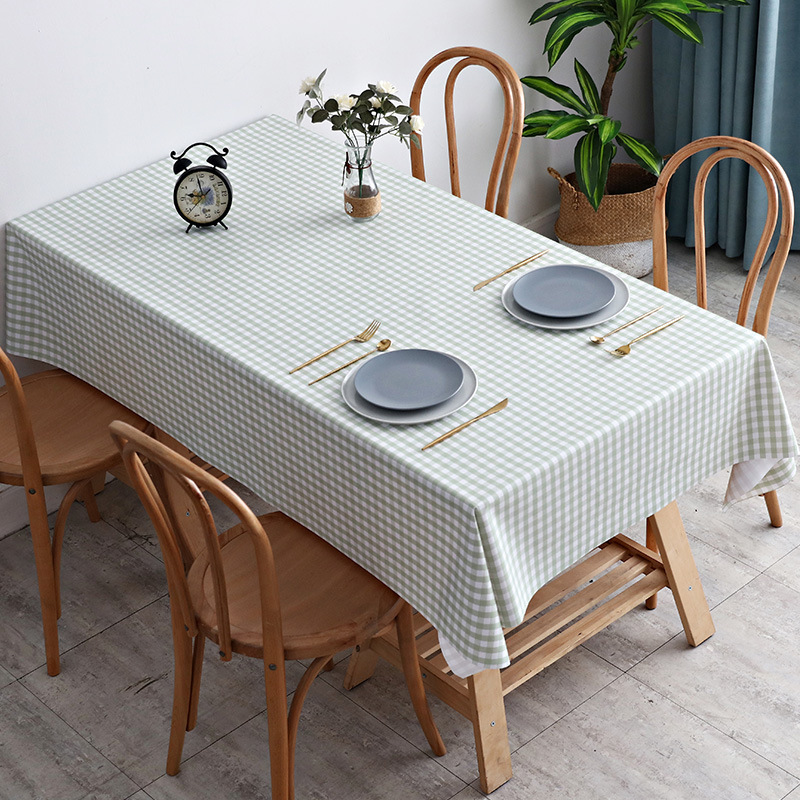 T0434 solid color Nordic net red fabric tablecloth waterproof oil-proof anti-scalding washable coffee table tablecloth pvc plastic rectangular