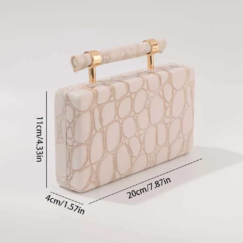 Handbag Pu Leather Shoulder Clutch Evening Party Fashion New Crossbody Gold Handle Luxury Brands Bags Mark Women Purse K251128