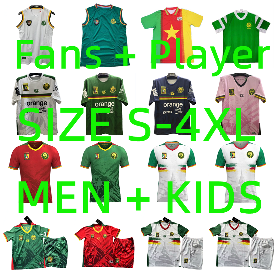 1990 1998 retro Cameroon soccer jerseys 2025 2026 Cameroonian football shirts ABOUBAKAR MBEUMO TOKO EKAMBI Maillot de camerounais ANGUISSA Player Version Men kids