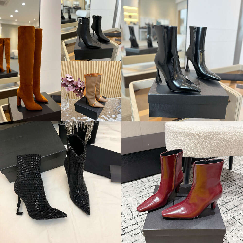 women designer high heels Booties opyumpumps brand heel Boots luxury dress shoes 10A leather party wedding office sneakers Knee Boots Thigh-High Boots