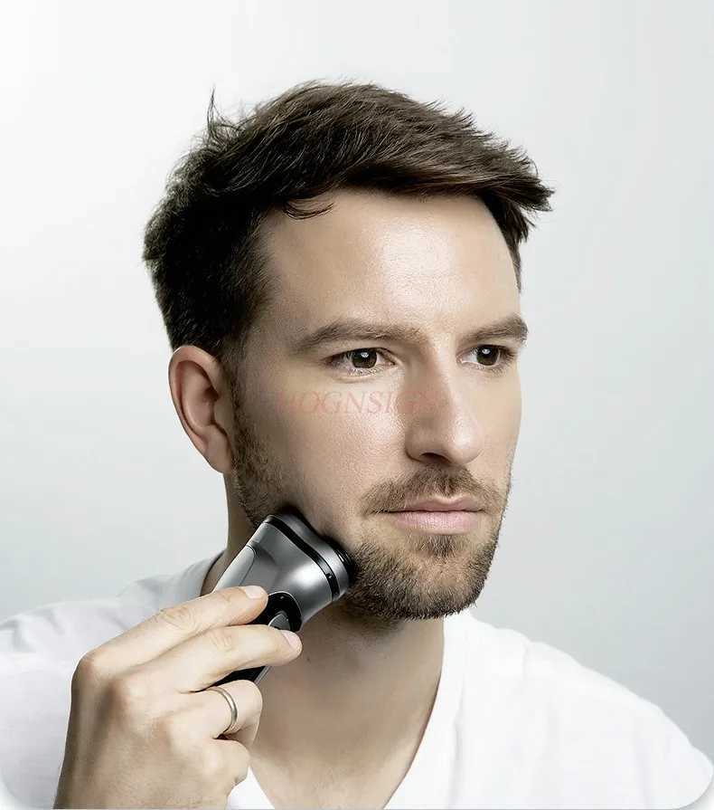 Electric Shaver Razor Men Type-C Rechargeable Shaving Beard Machine Intelligent Control Travel Lock 100 New C251128