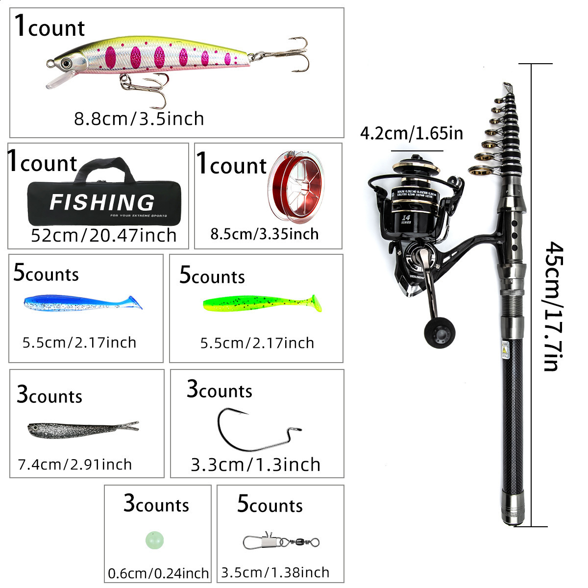 Fishing Accessories Spinning Rod Combo 15m24m Carbon Fiber and 20003000 Reel Telescopic Pole Kit Pesca 231213
