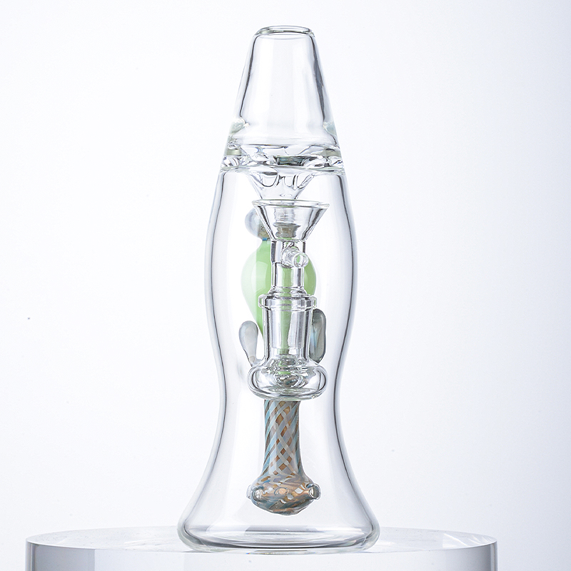 Newest Lava Lamp Bong Unique Heady Glass Perc Beaker Bongs Colorful Water Pipes Lava Lamp Bottle Wax Hookah XL-LX3