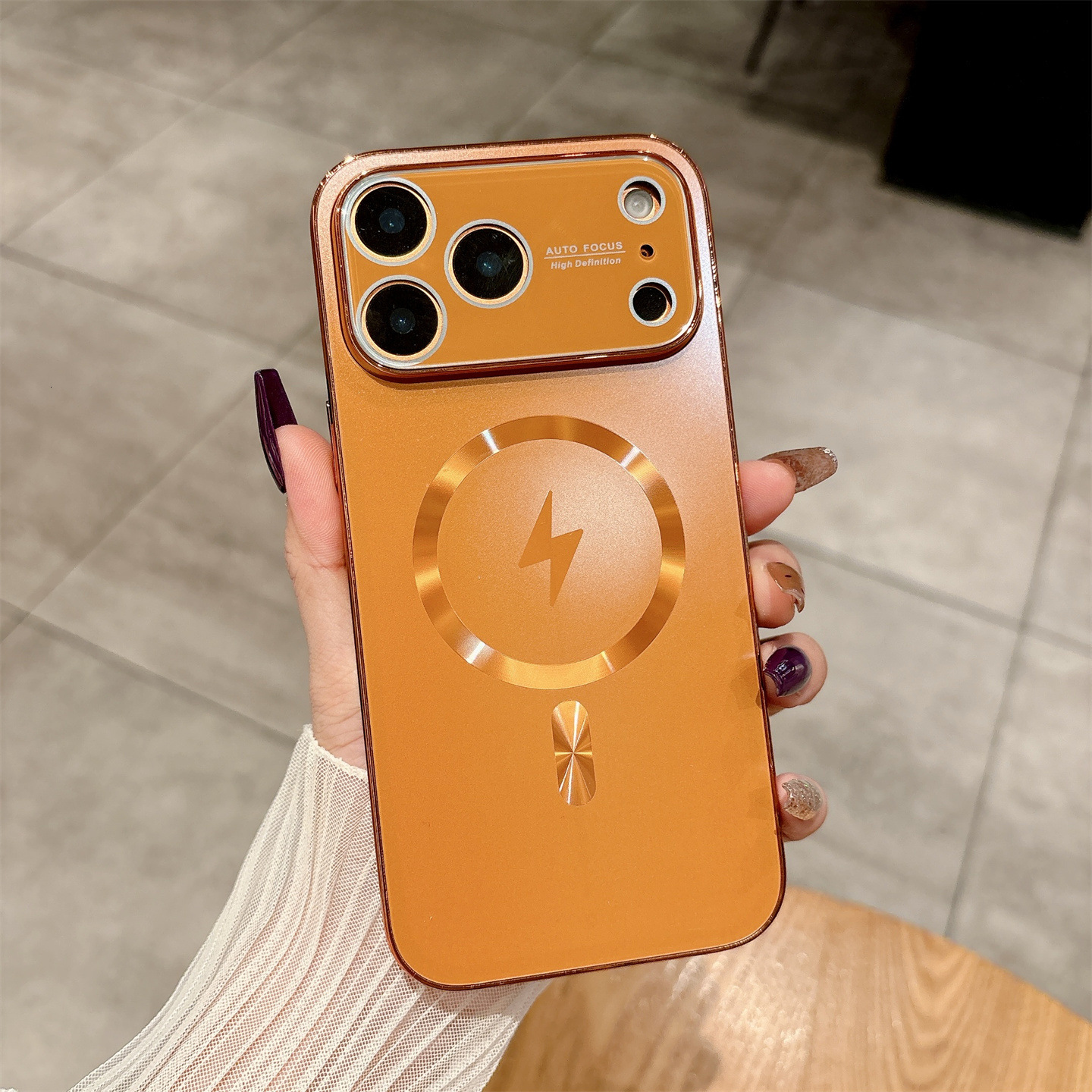 Electroplated Magnetic Phone Case iPhone 17 Pro Max Compatible with Apple 16/15 Full Coverage High-end Protective Case