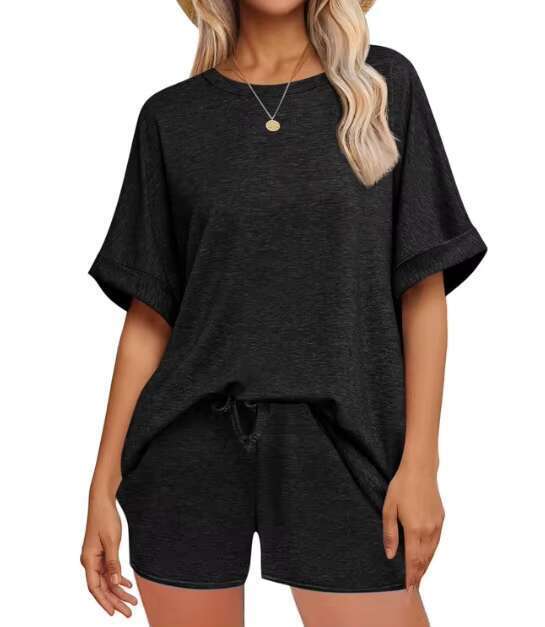DHEssentials Hot Selling Women's Summer Casual Solid Color Suit T-shirt Shorts Set