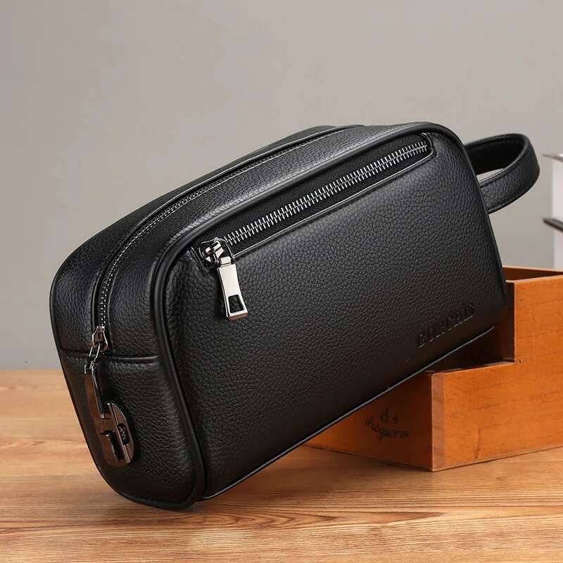 High Quality PU Clutch Bags Fashion Business Clutches Card Pack Phone Coin Purses Travel Anti-Theft Wallet Gifts For Men