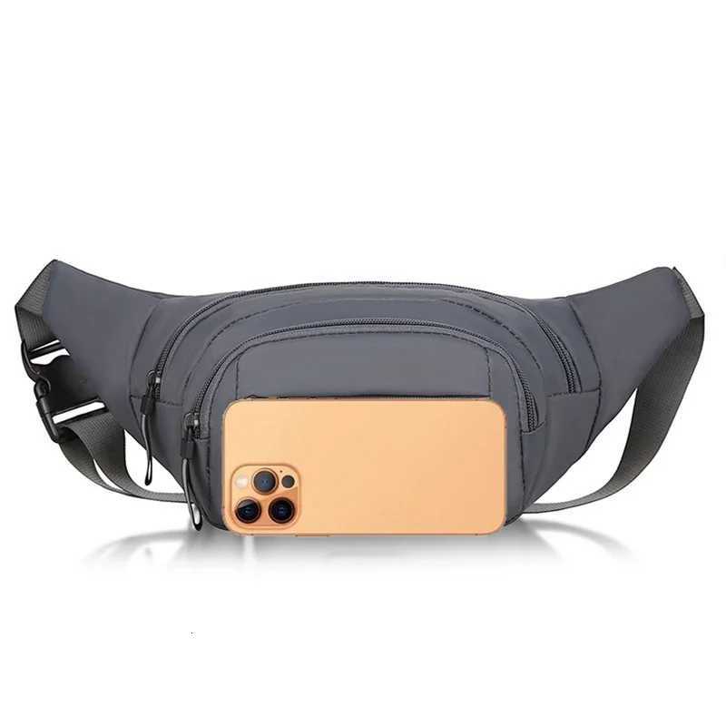 Brand new pure canvas mens multifunctional waist bag wear-resistant and waterproof sports and leisure waist bag anti-theft aT251128