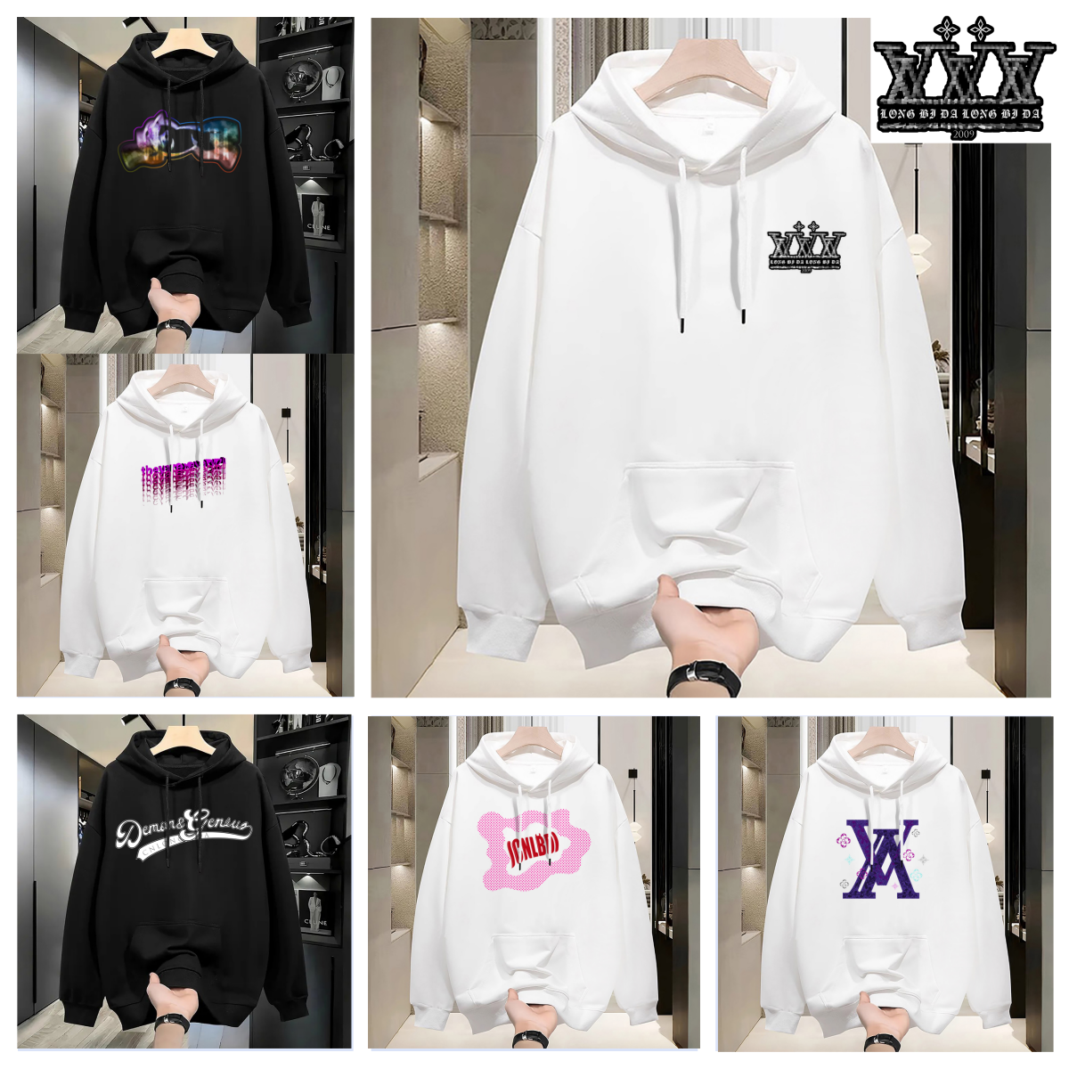 Designer Men's Hoodies Fashion Brand Cotton Warm Thickened High Quality Autumn Winter Oversized Reversible Retro Streetwear Y2k Zip Up Hoodie Jac