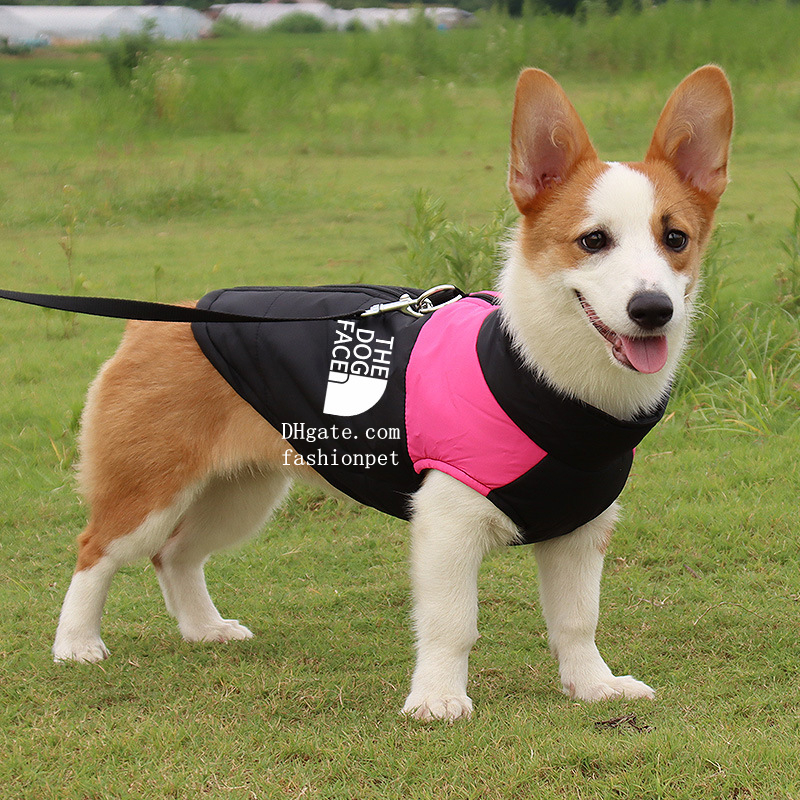 The Dog Face Dog Jacket Designer Dog Apparel Waterproof Dog Winter Coat, Cold Weather Dog Clothes Sport Vest with Zipper Closure and Leash Ring for Wa