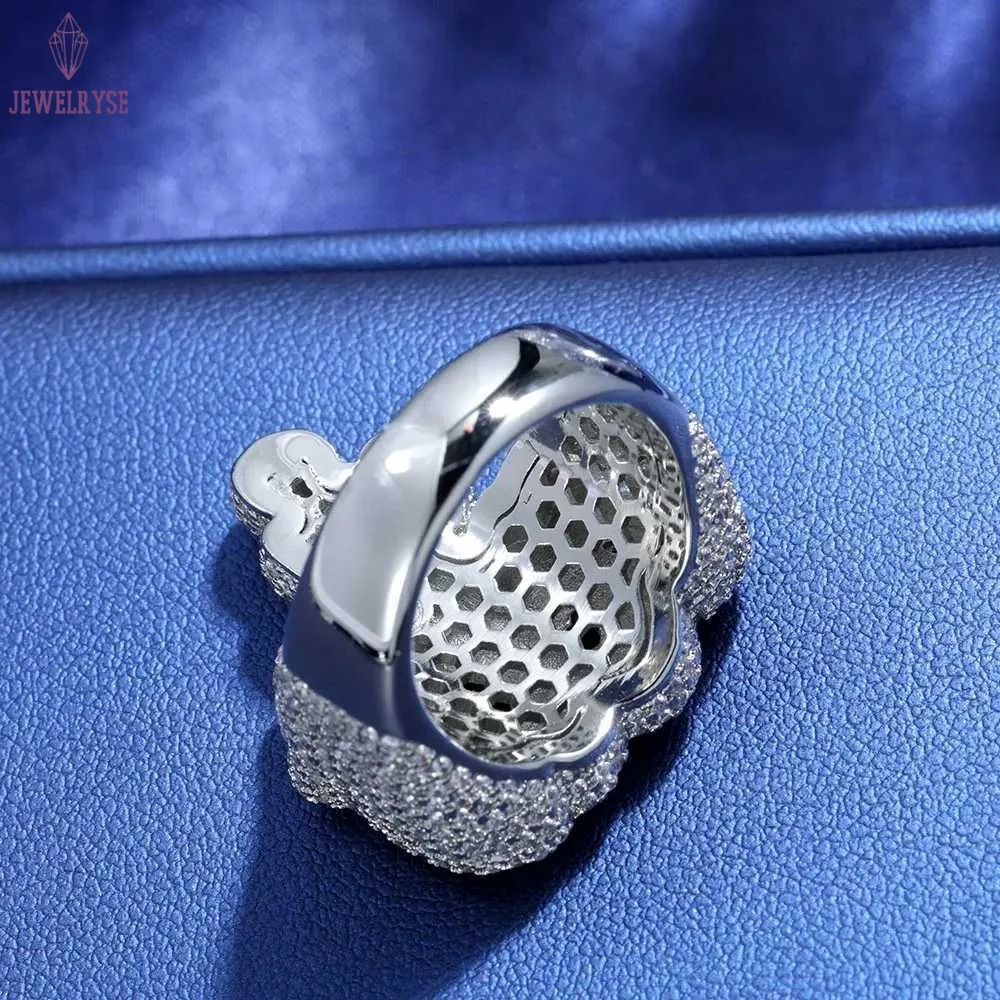 GRA Pass Diamond Tester 925 Sterling Silver Hip Hop Jewelry New Style VVS Diamond Moissanite Men Ring Allah