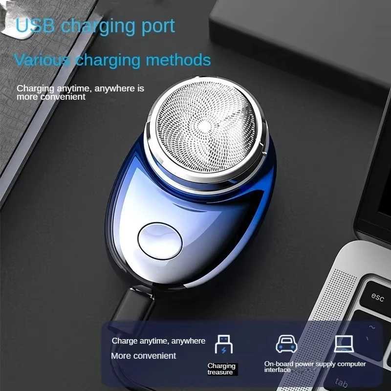 066 Electric Mens Shaver Mini Scraper Washable and Rechargeable Portable Facial Shaver for Car Outdoor Travel C251128