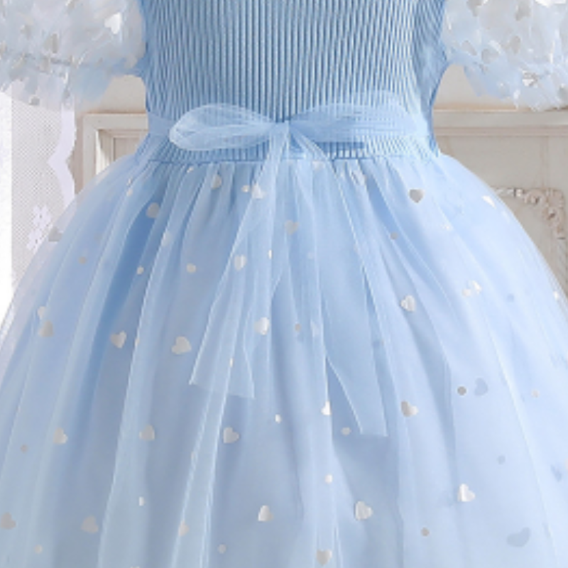 DISNEY baby designer clothes Elsa princess dress fancy dress with puffy sleeves and glitter kids designer clothes summer dress girls' dresses sum
