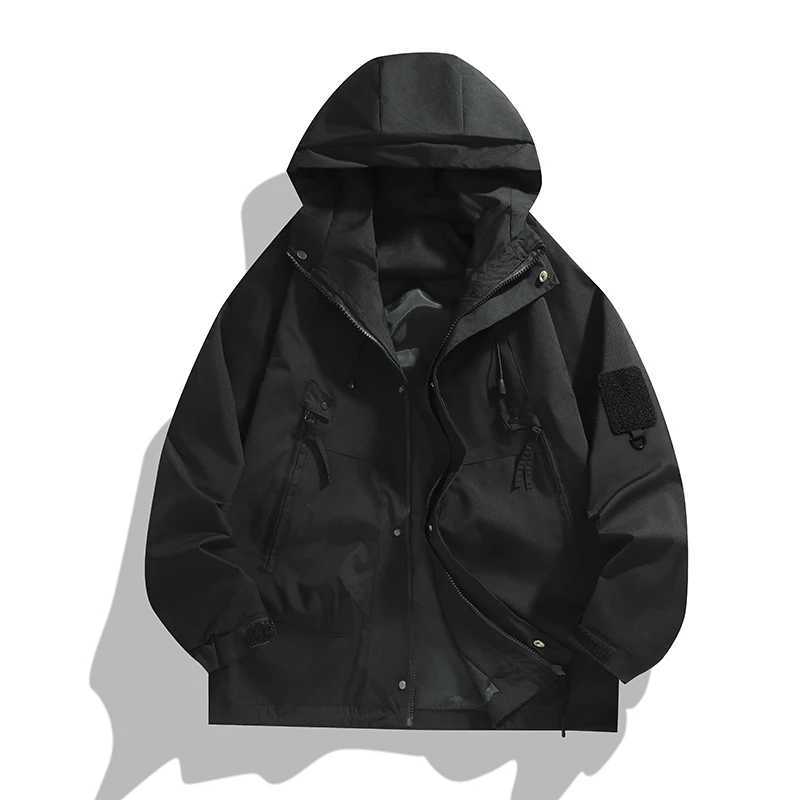 Autumn Winter Fashion Men Jacket New Casual Comfort Windproof Solid Tops Outdoors Loose Multiple Pockets Hooded Coats Men M251128