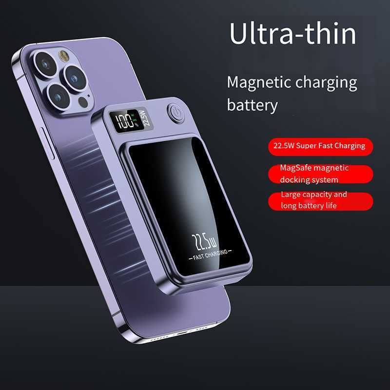 10000mAh Wireless Magnetic Qi Power Bank Mini Portable Spare Battery Type C Fast Charger For Iphone Samsung Macsafe 2024 NewCL240808