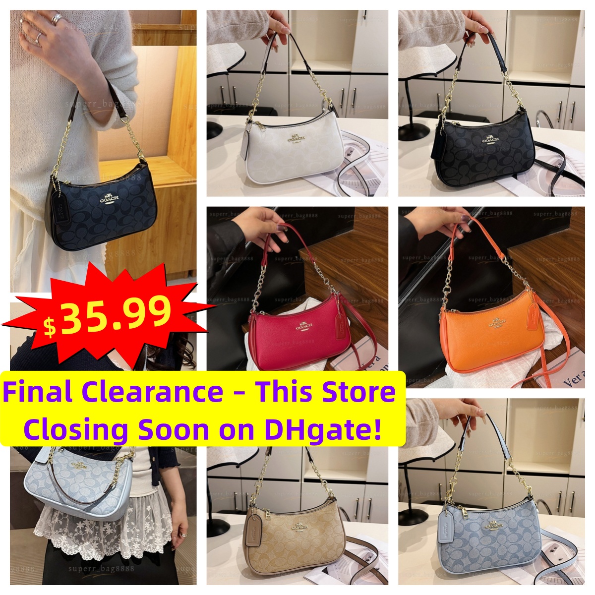 Teri Bag Designer Bag Luxury Bag Shoulder Bag Retro Flower Printed Quality Leather Zipper Opening Multi Color Chain & Strap Banquet Underarm Bag Crossbody Purse