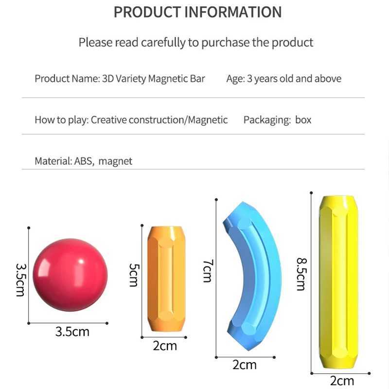Magnet Ball Sticks Rod Games Magnetic Construction Set 188PCS Magnetic Building Blocks Toy Montessori Educational Toys for Kids Y251128