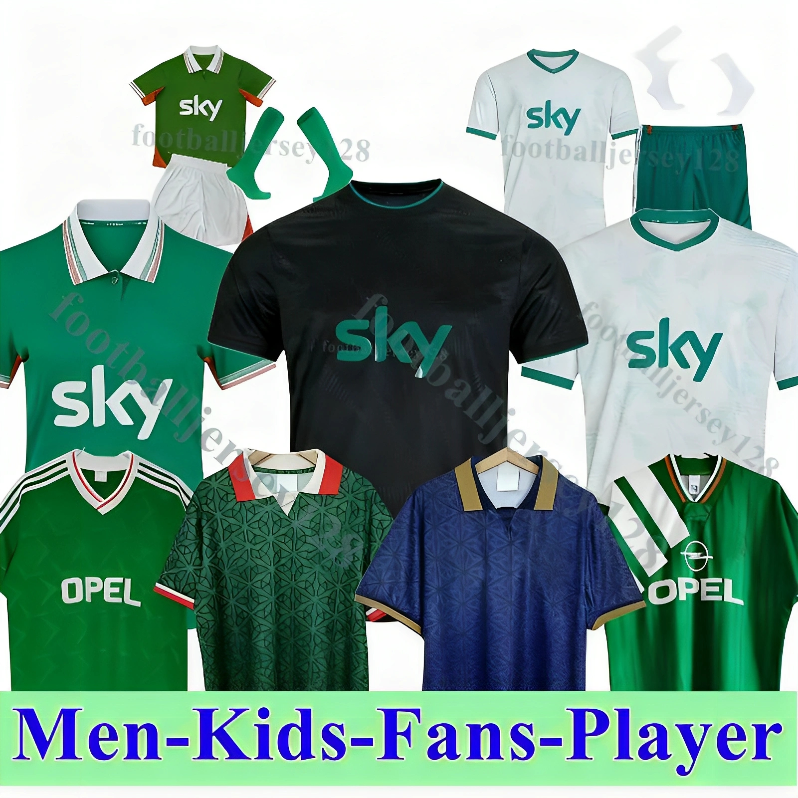 24 25 26 Ireland Home Green Soccer Jerseys Kit DOHERTY DUFFY St.Patrick's Day 2026 White Tops Tee Egan BRADY KEANE Hendrick McClean Football Shirt Men Kids FERGUSON