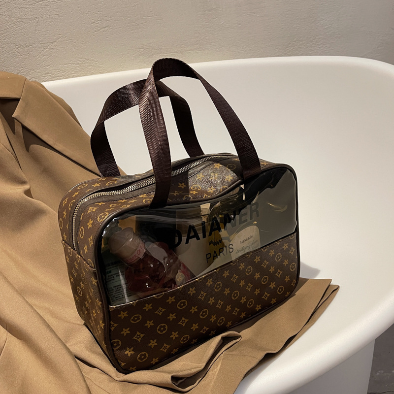Fashionable Premium Print Women's Makeup Bag Waterproof Toiletry Bag New Travel Large Capacity Portable Organizer Bag