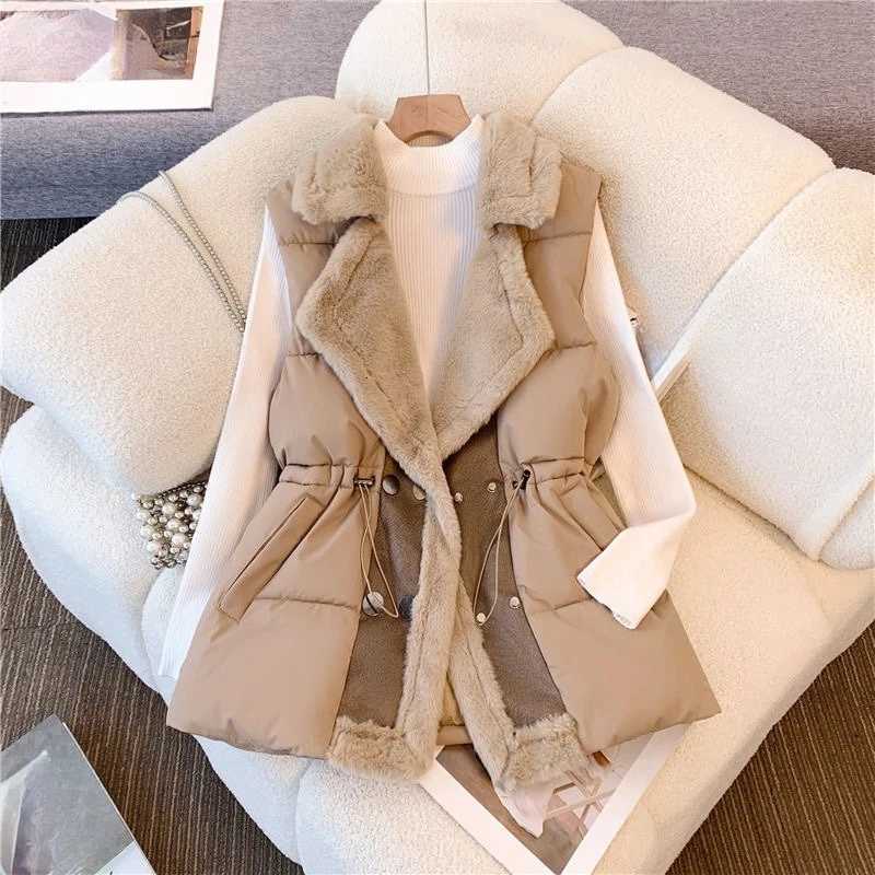 Autumn Winter New in Casual Vest for Women Fashionable Elegant Temperament Western Solid Color Vest for Women Short JacketT251128
