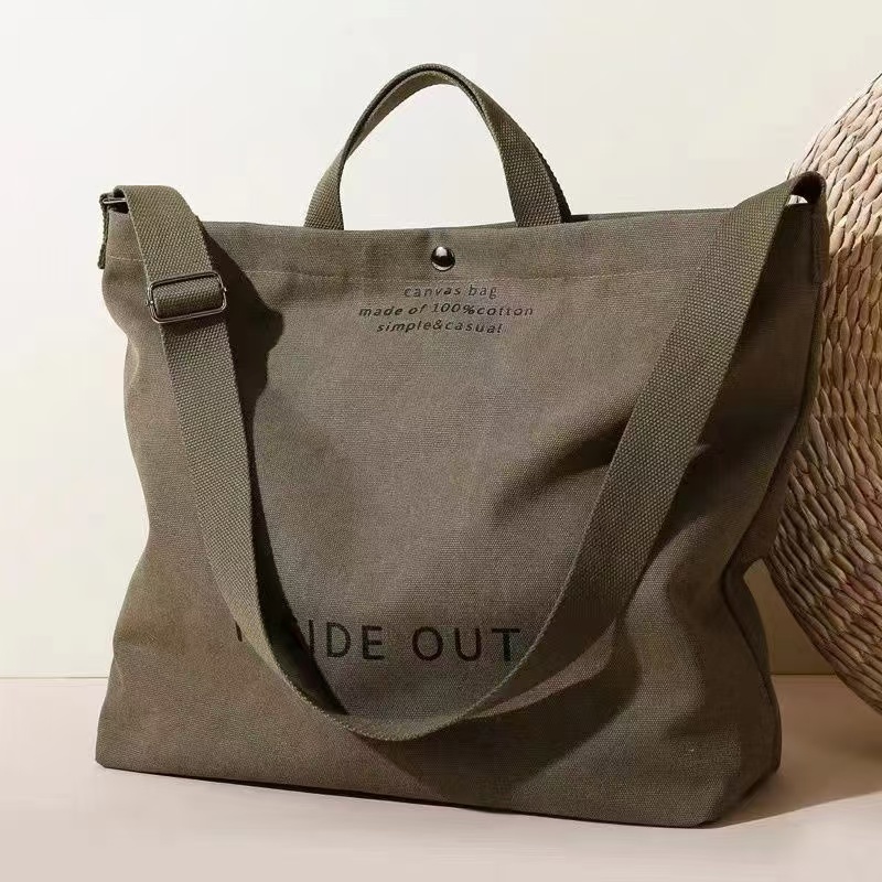 High Quality Women Canvas Shoulder Shopping Bags Students Book Bag Cotton Cloth New Handbags Large Tote For Girls wallet 240724