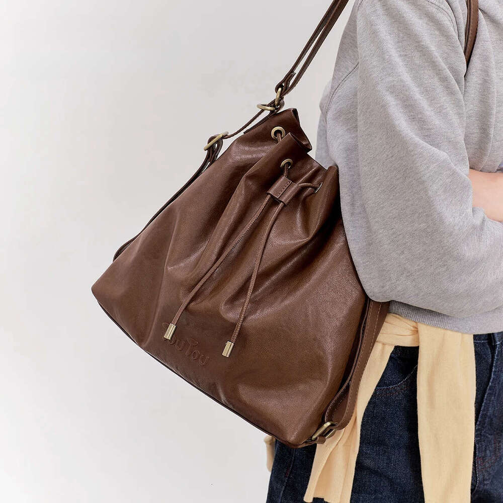 Brown Drawstring Bu… - image