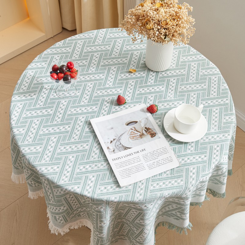 A847ins Wind Lace White Tablecloth Round Table Square Table Tea Table Bedside Table Desk Photo Background Cloth Tablecloth